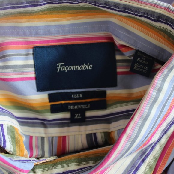 Faconnable Striped Club Deauville Button Front - Picture 4 of 4
